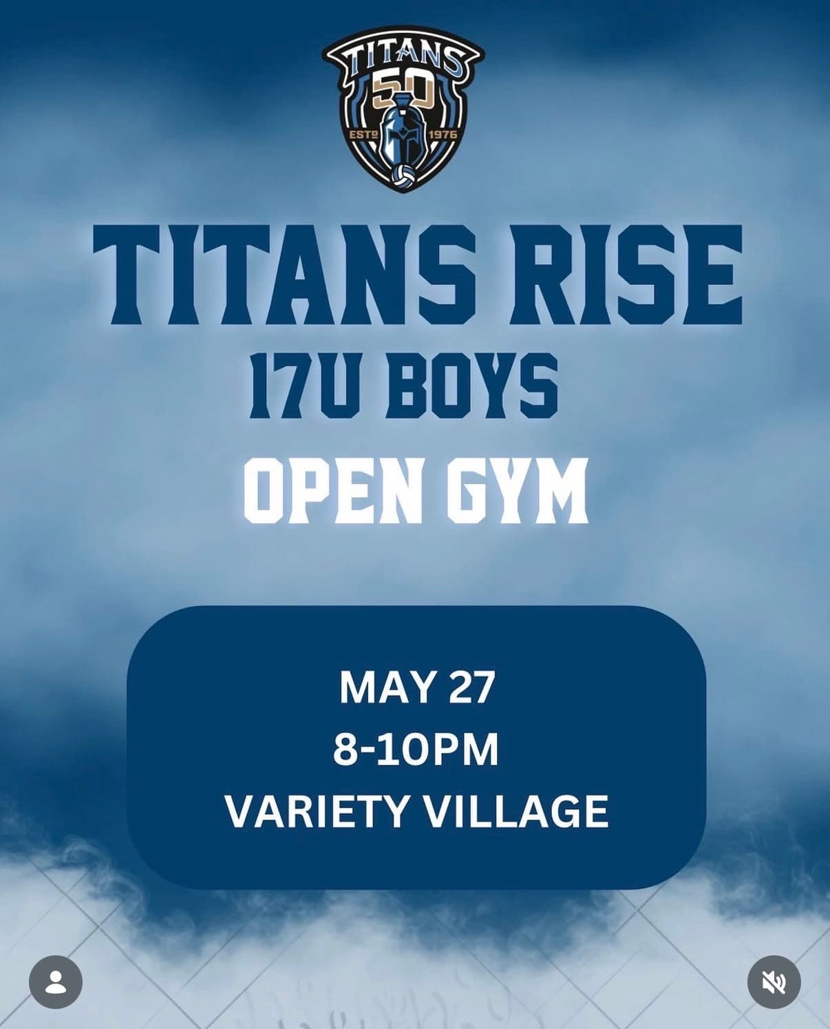 Titans Rise 17U Boys Open Gym flyer