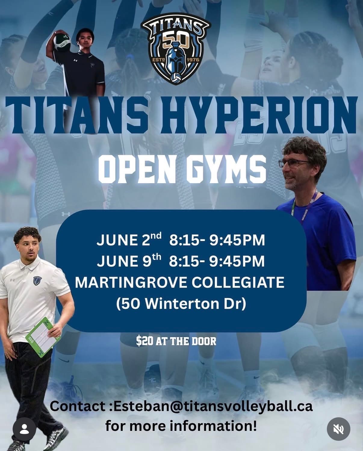 Titans Hyperion 15U Boys Open Gym flyer
