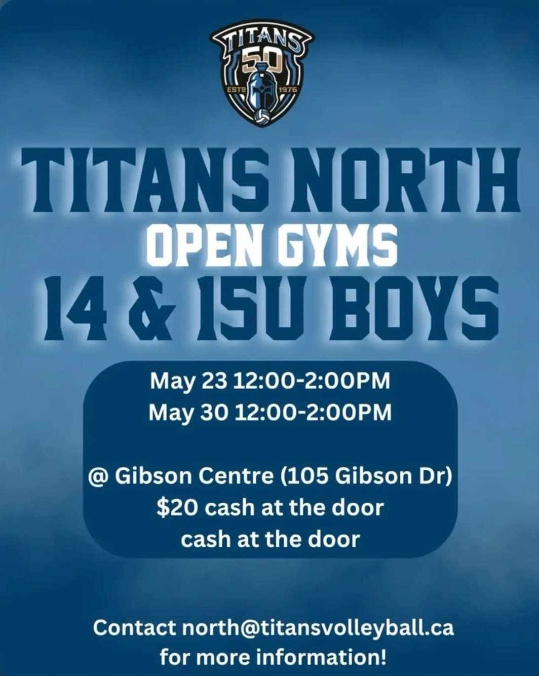 Titans North 14U Boys Open Gym - May 23 flyer