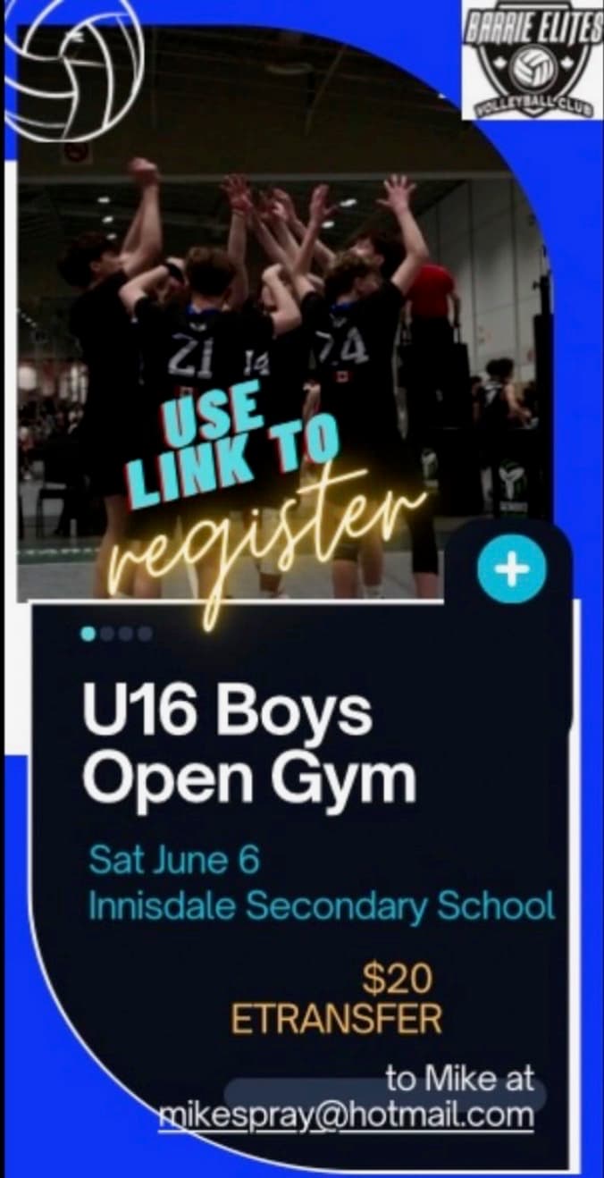U16 Boys Open Gym flyer