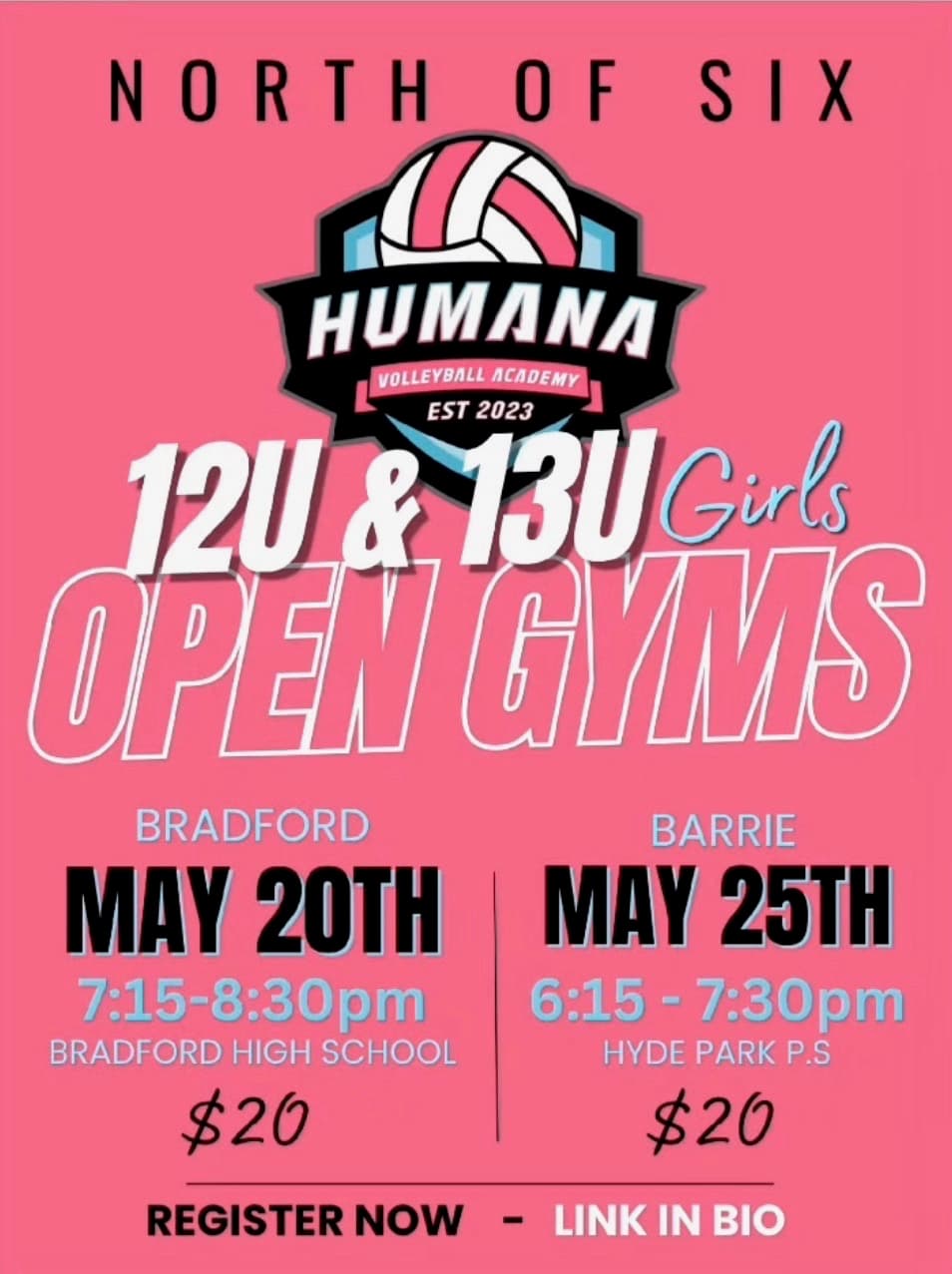 13U Girls Open Gym - Barrie flyer
