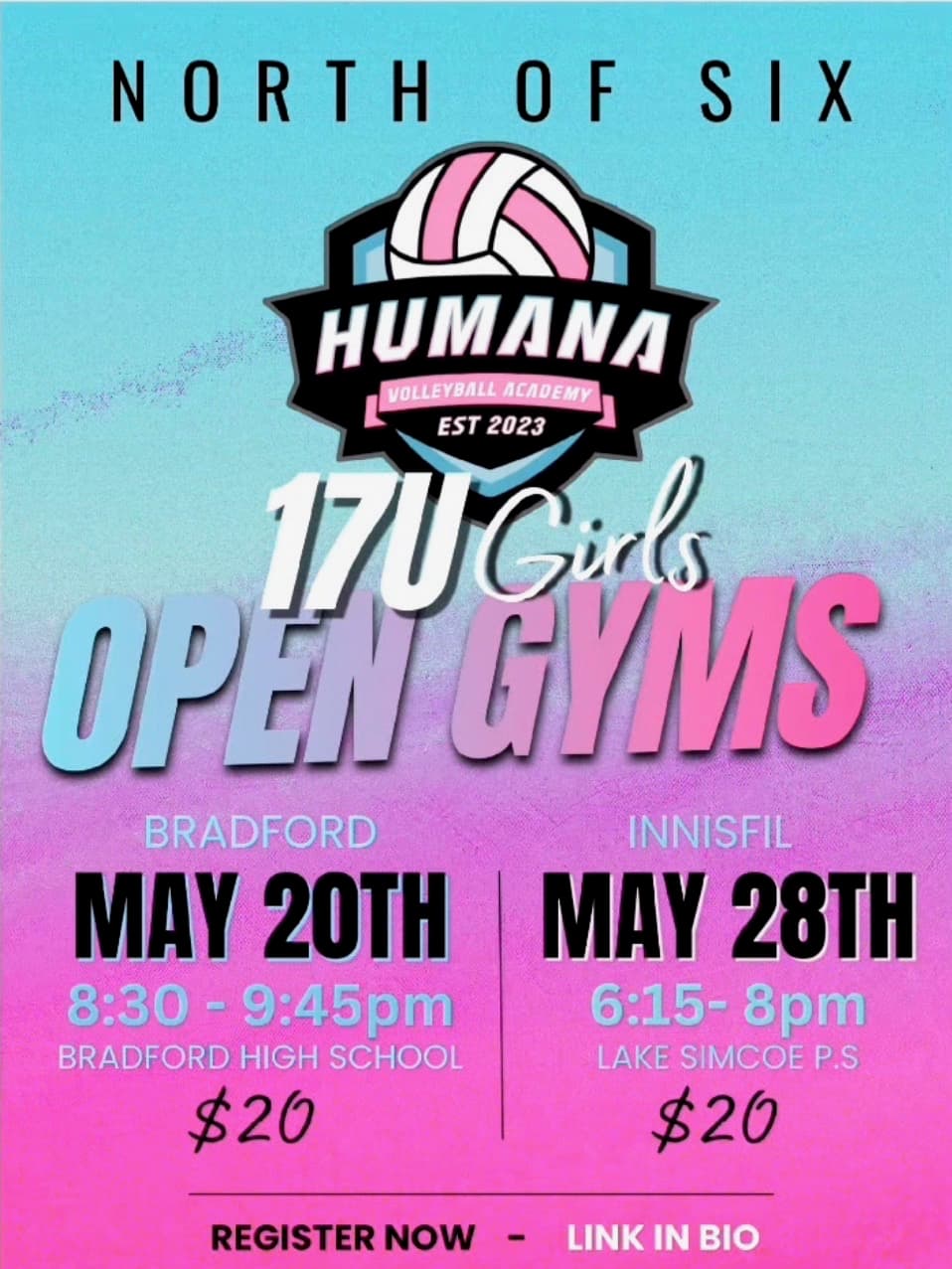 17U Girls Open Gym - Innisfil flyer