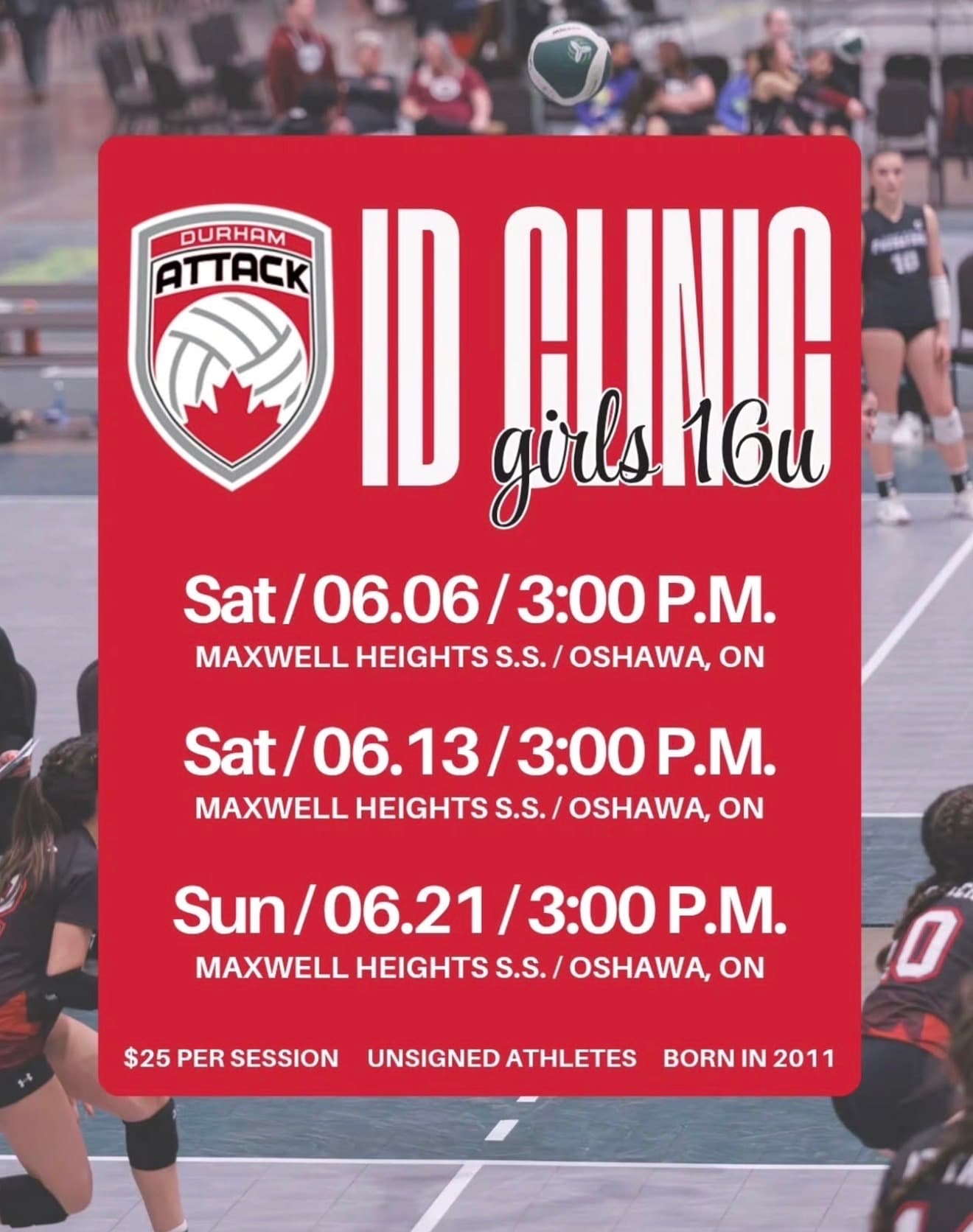 Girls 16U ID Clinic - Session 2 flyer
