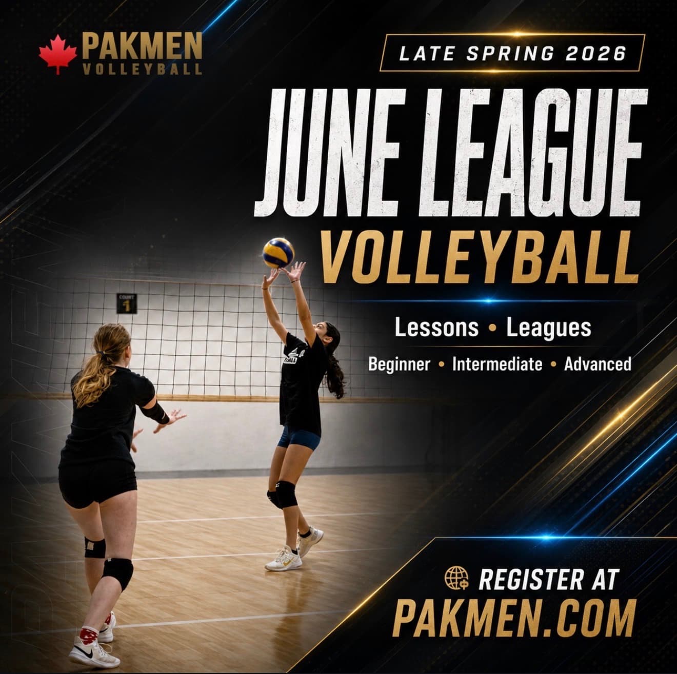June League Volleyball - Late Spring 2026 flyer