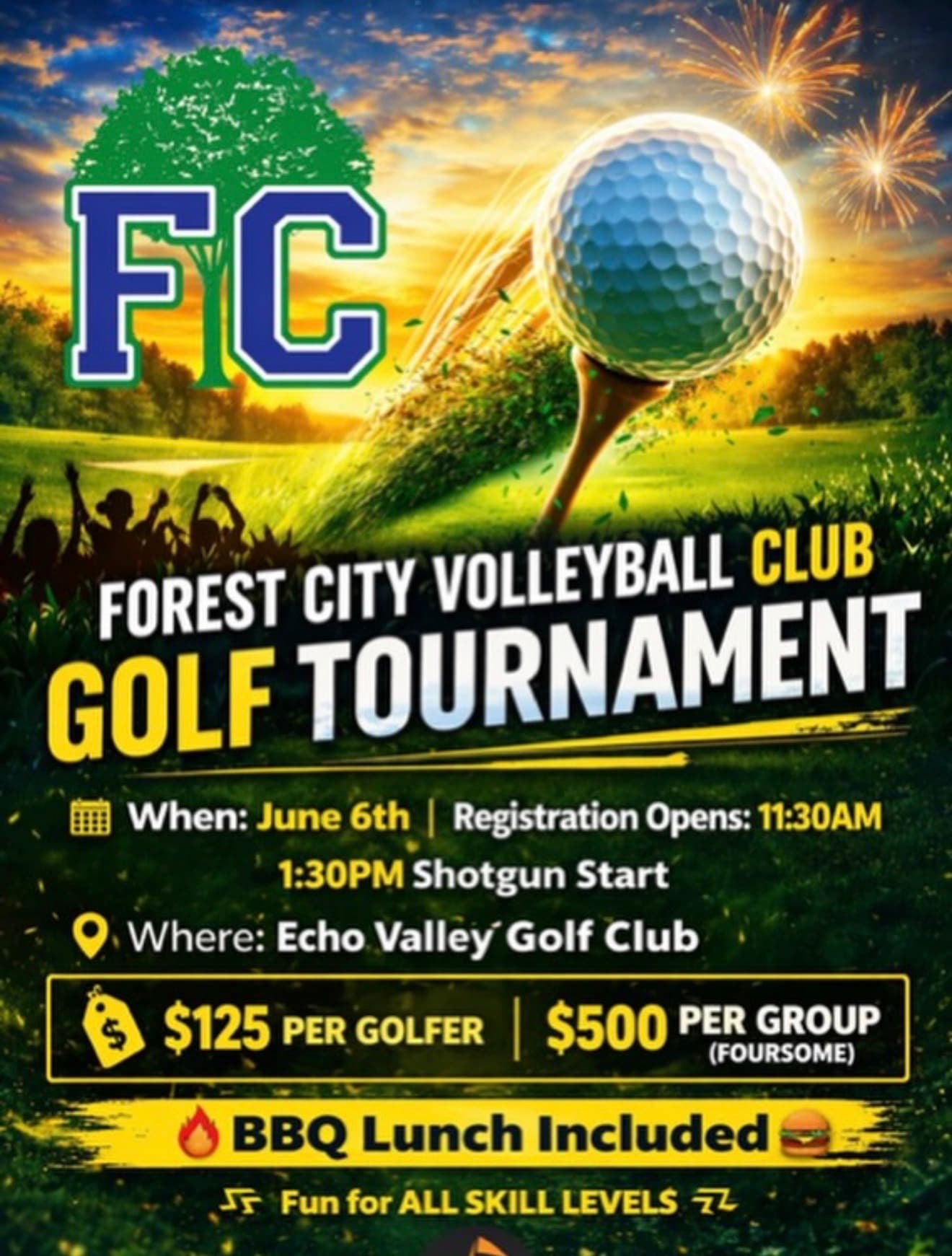 FCVC Golf Tournament 2026 flyer