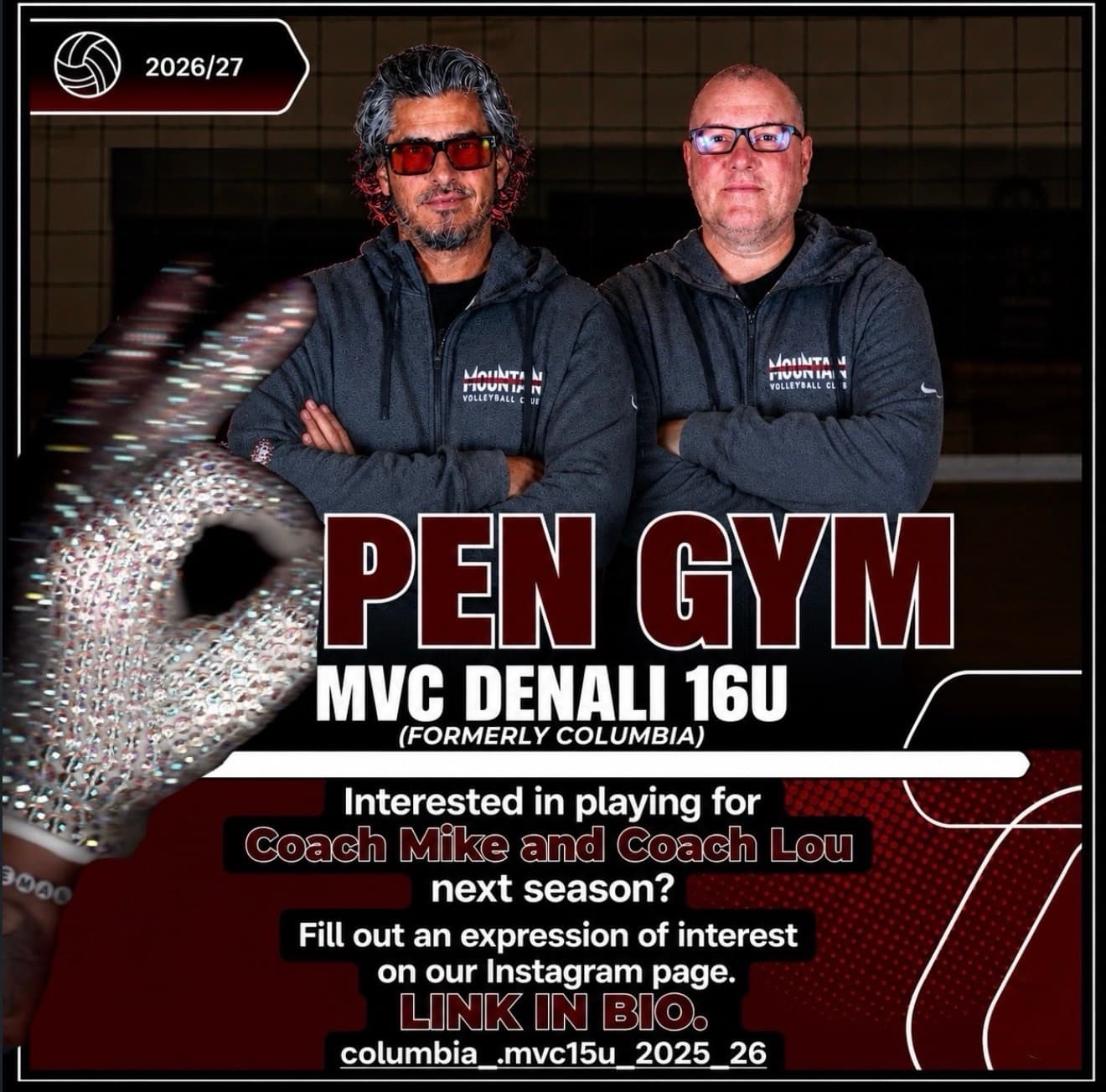 MVC Denali 16U Girls Pen Gym / Expression of Interest (2026/27) flyer