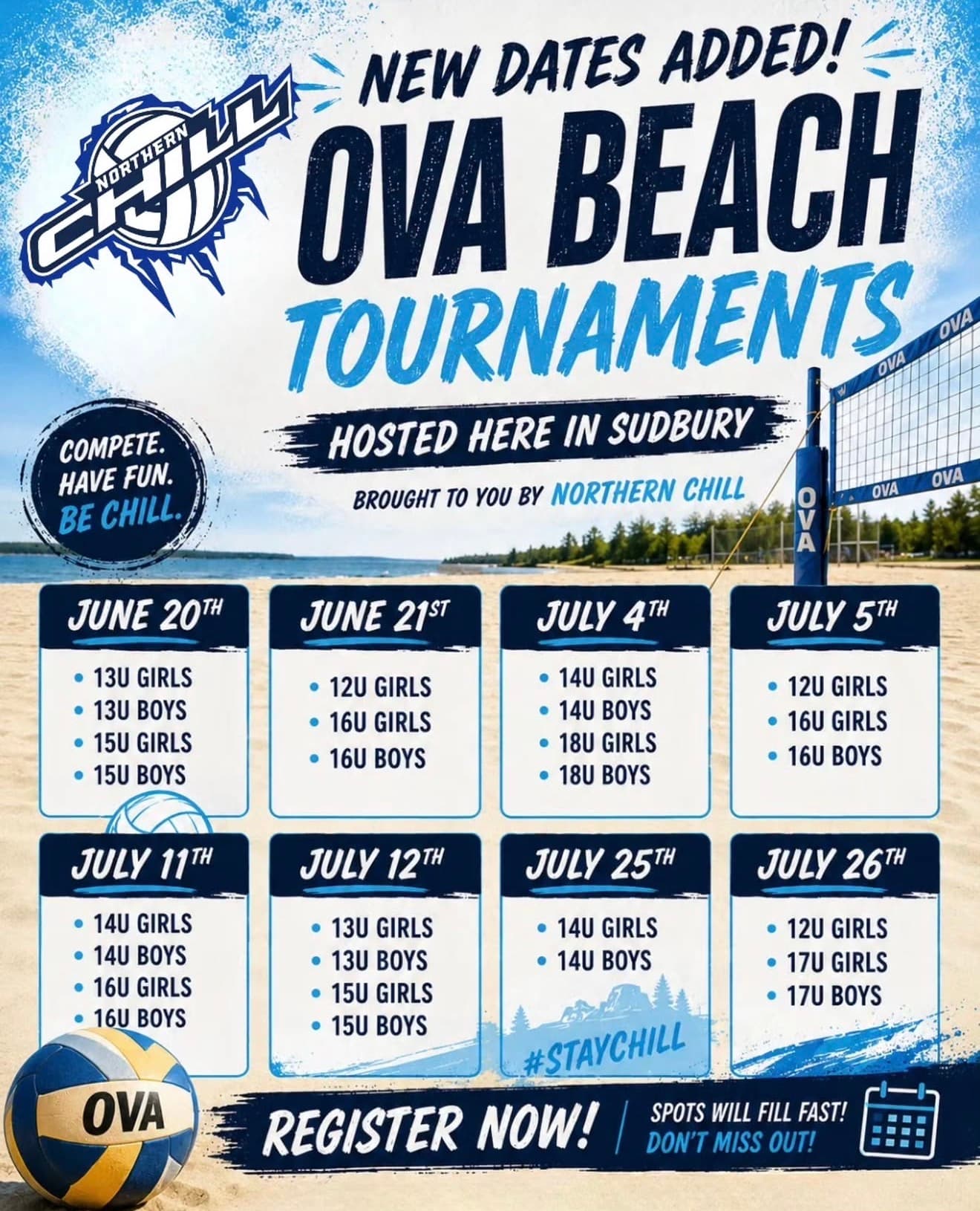 U13 Boys OVA Beach Tournament (Sudbury) flyer