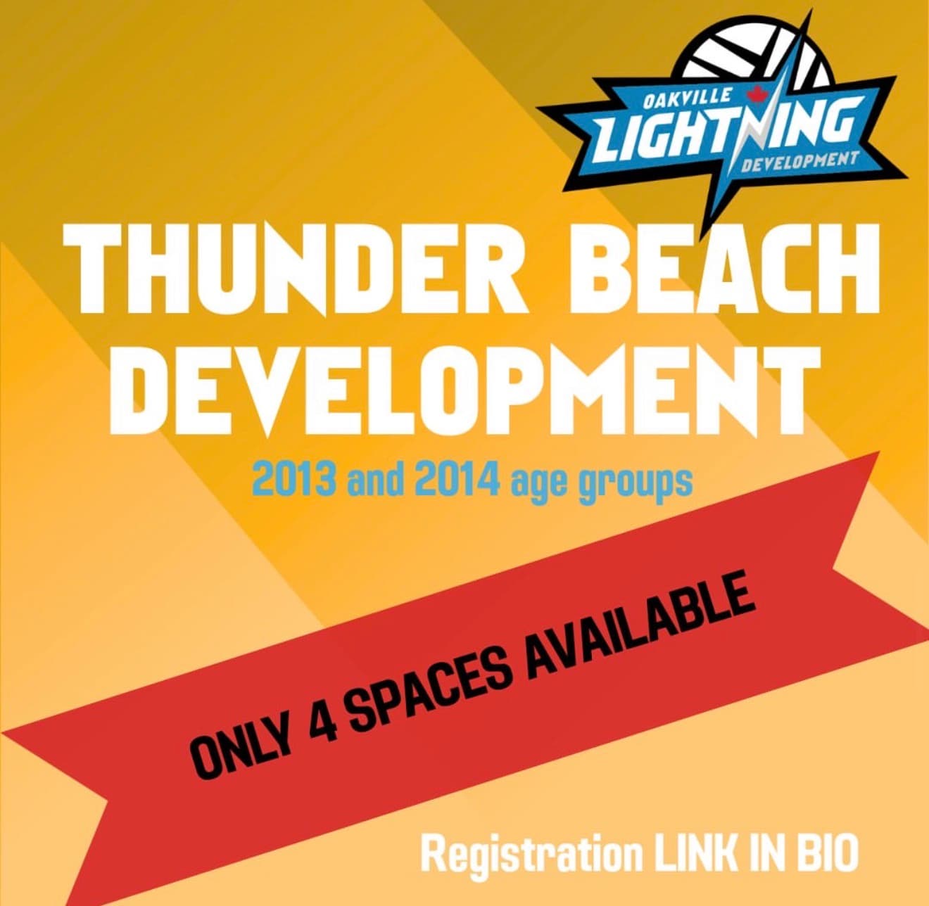 U13 Thunder Beach Development Program flyer