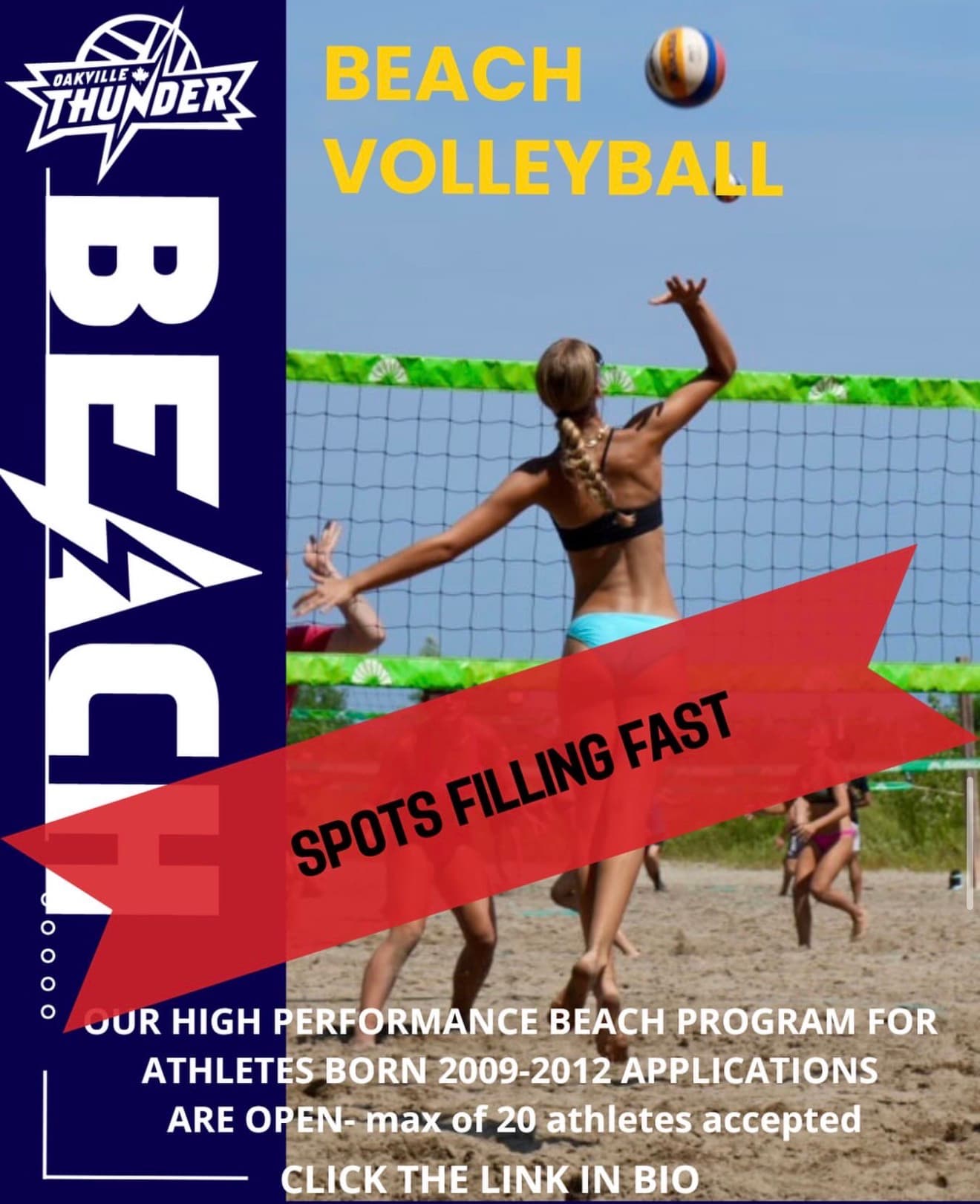 High Performance Beach Volleyball Program (Born 2009-2012) flyer