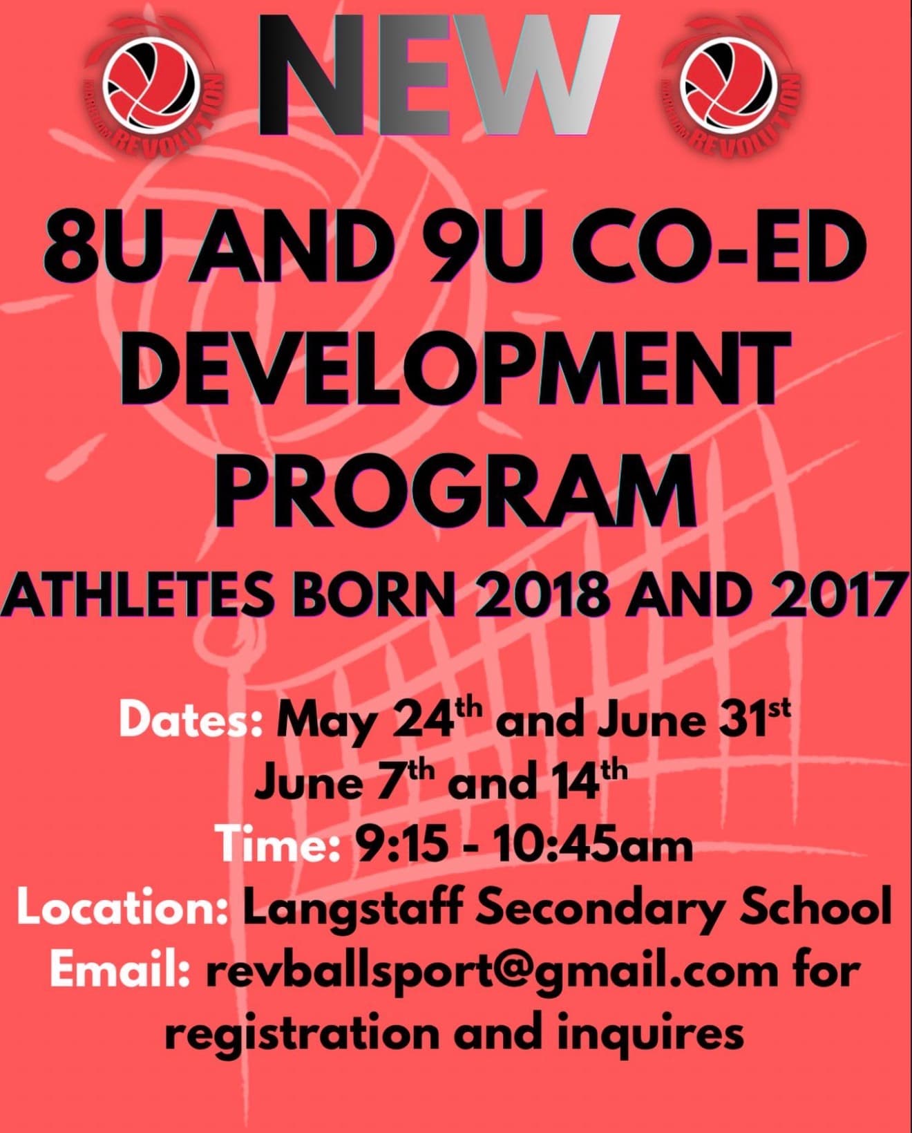 U8 Coed Development Program flyer