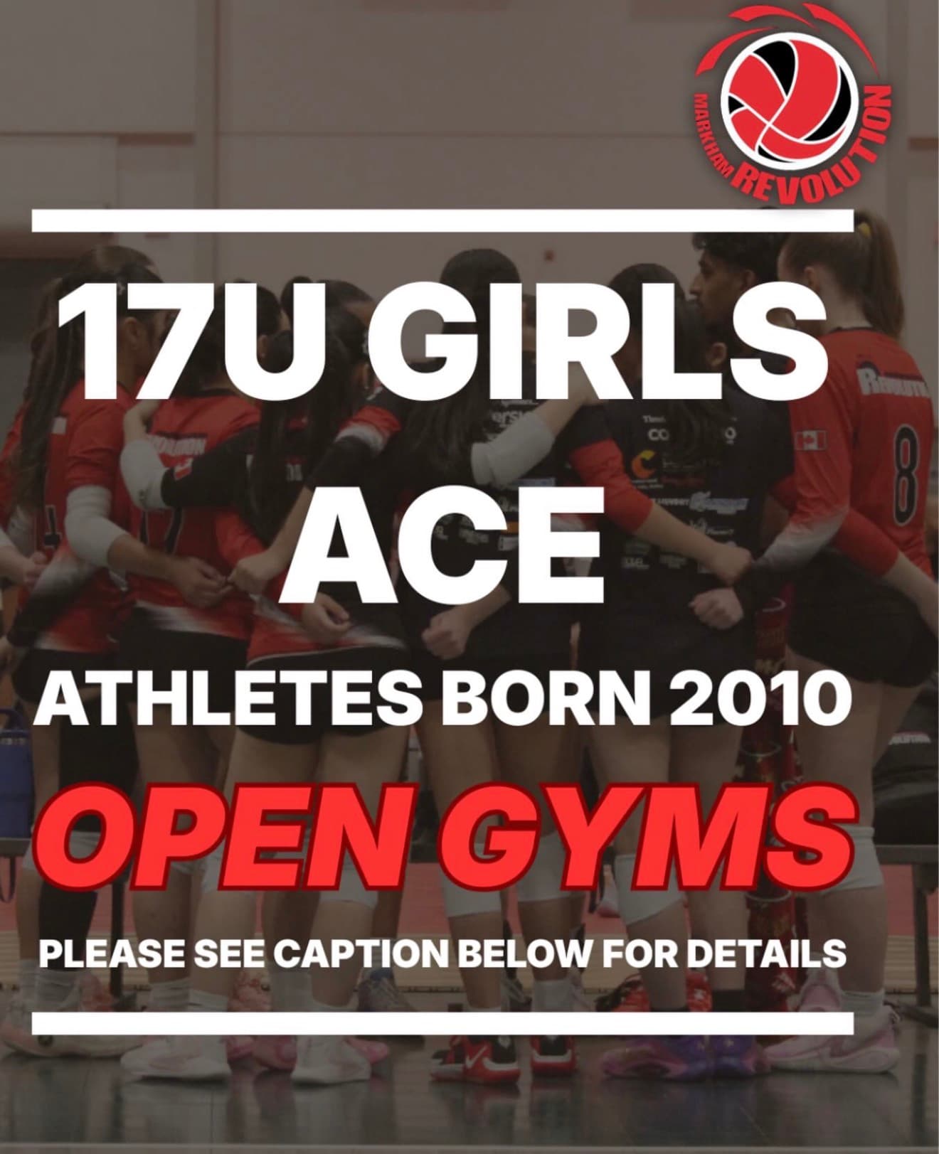 U16 Girls ACE Open Gyms (Sundays) flyer