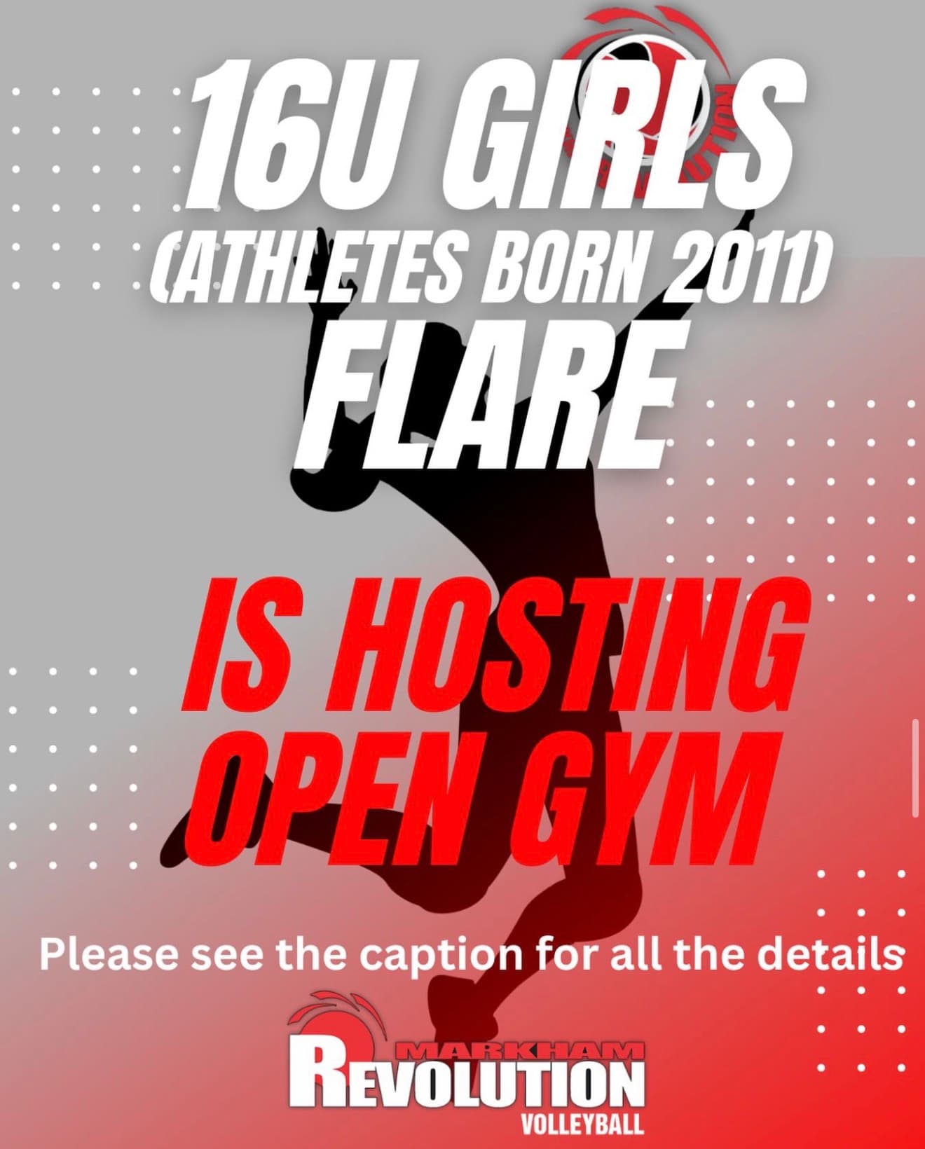 U16 Girls Flare Open Gym (born 2011) flyer