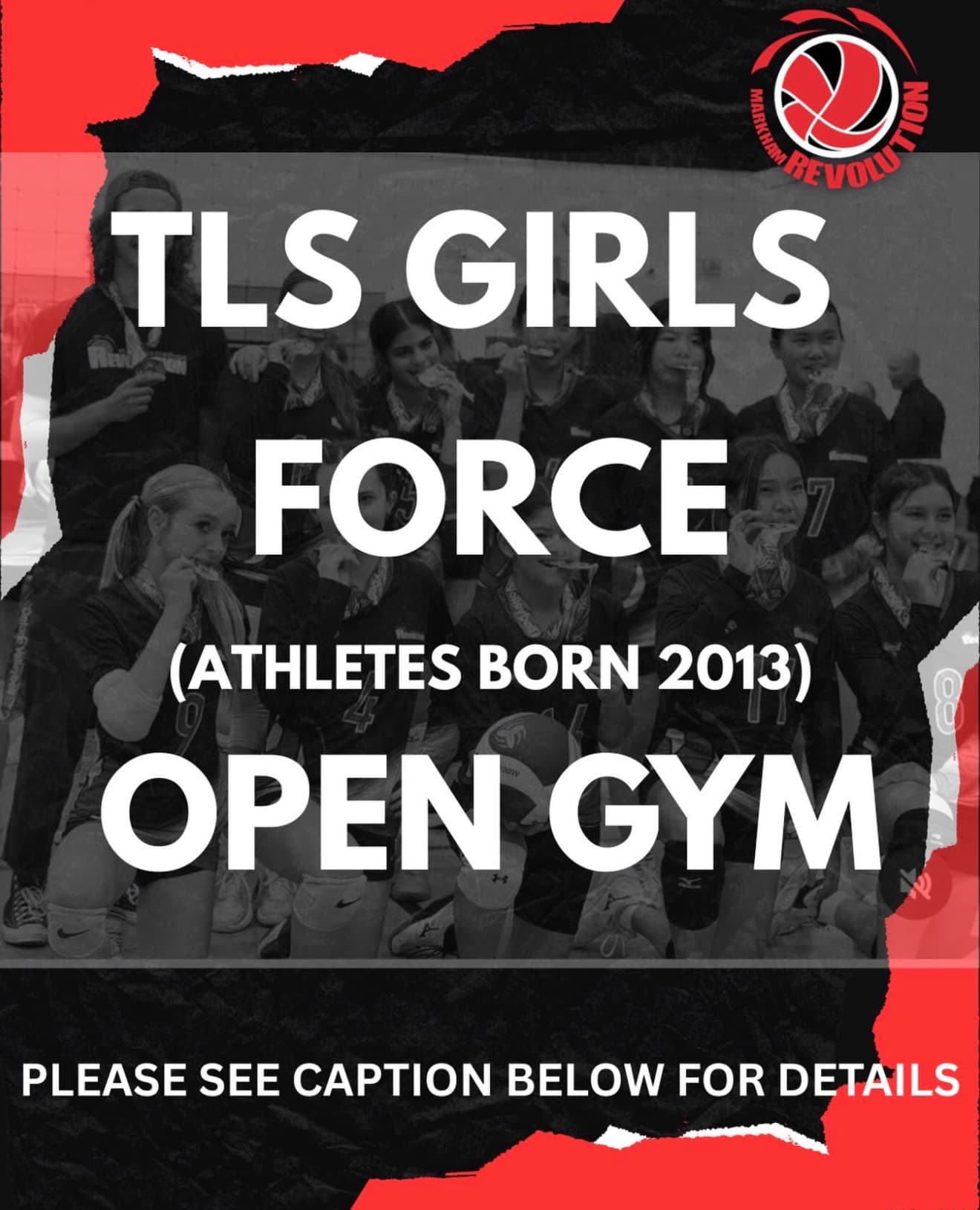 U13 Girls TLS Force Open Gym (born 2013) flyer