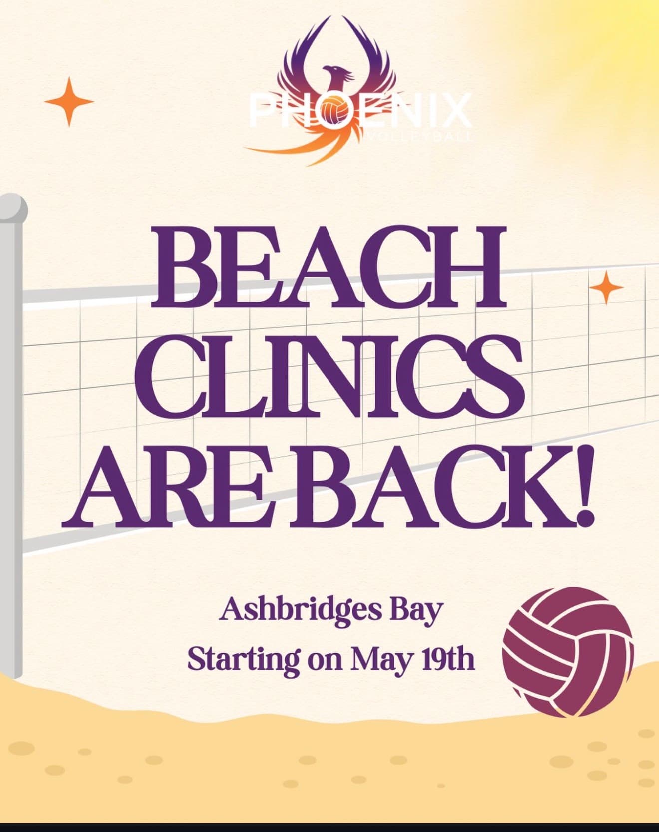 Beach Volleyball Clinics - Ashbridges Bay flyer
