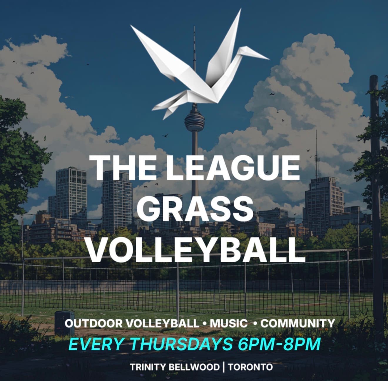 Trinity Bellwoods Grass Volleyball (Thursdays) flyer