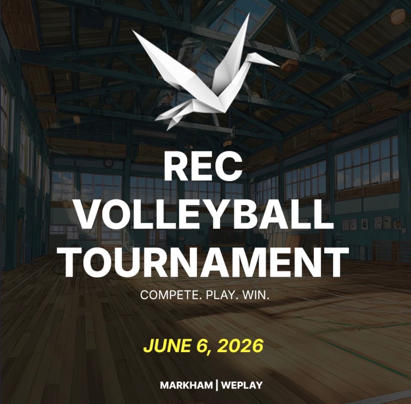 REC Coed Volleyball Tournament flyer