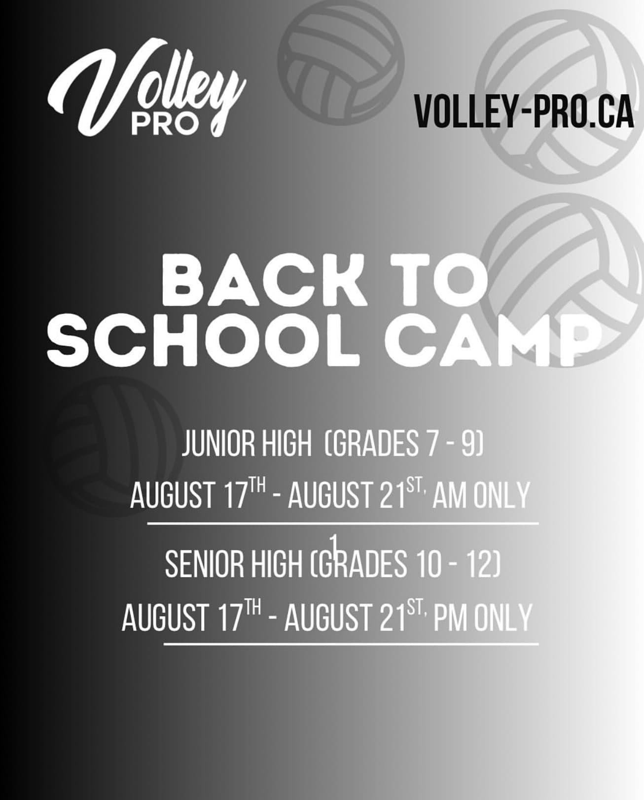 Back to School Camp - Junior High (Grades 7-9) flyer