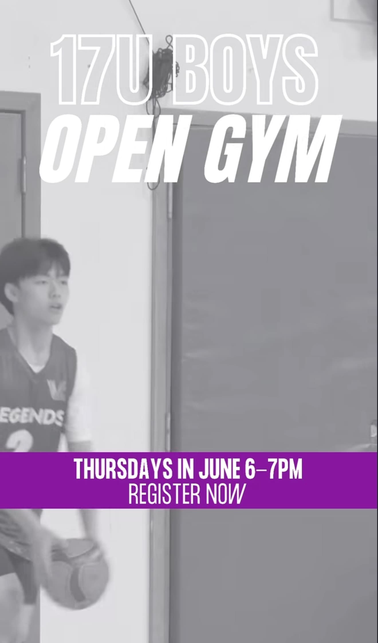 17U Boys Open Gym flyer