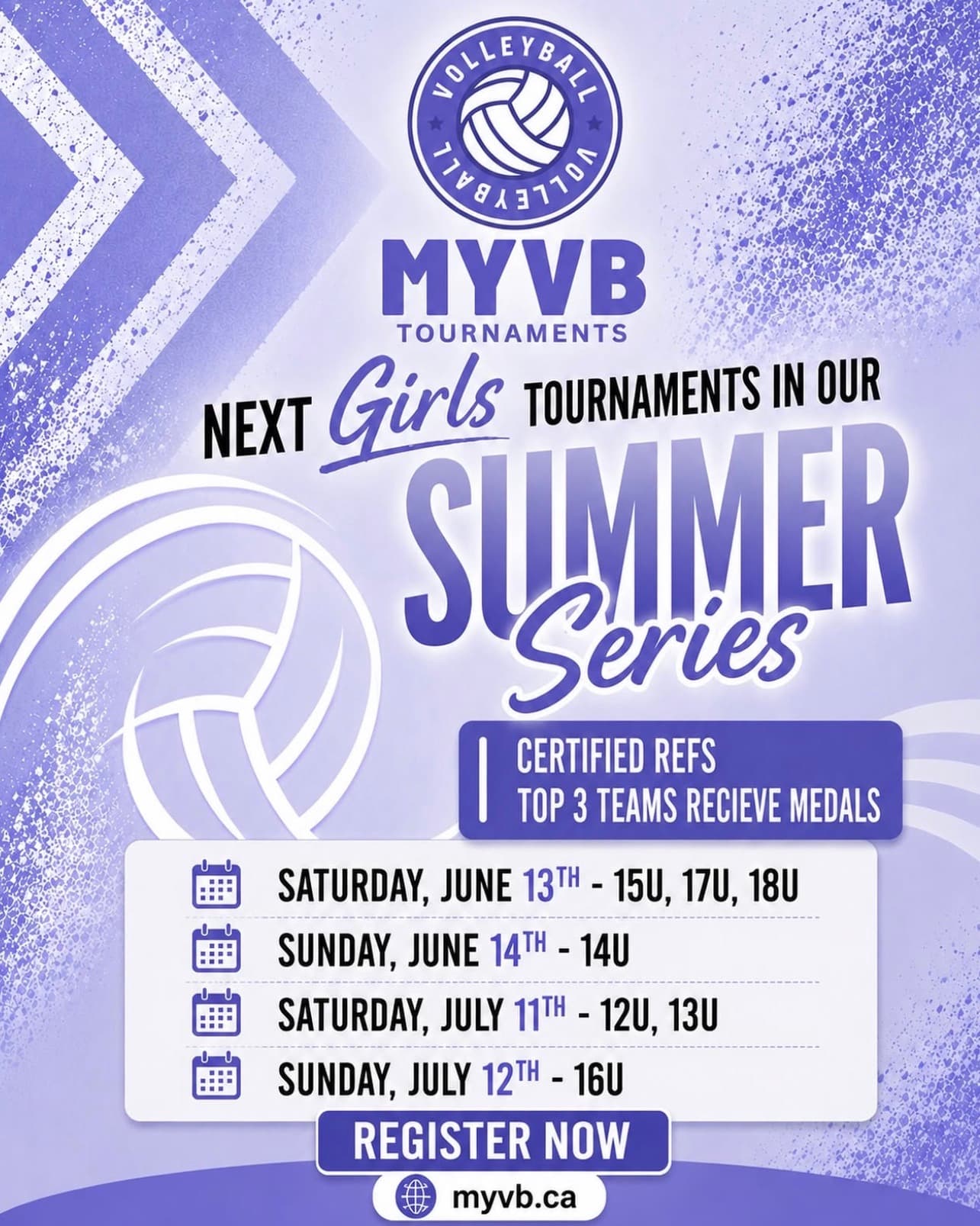 U18 Girls Tournament - Summer Series flyer