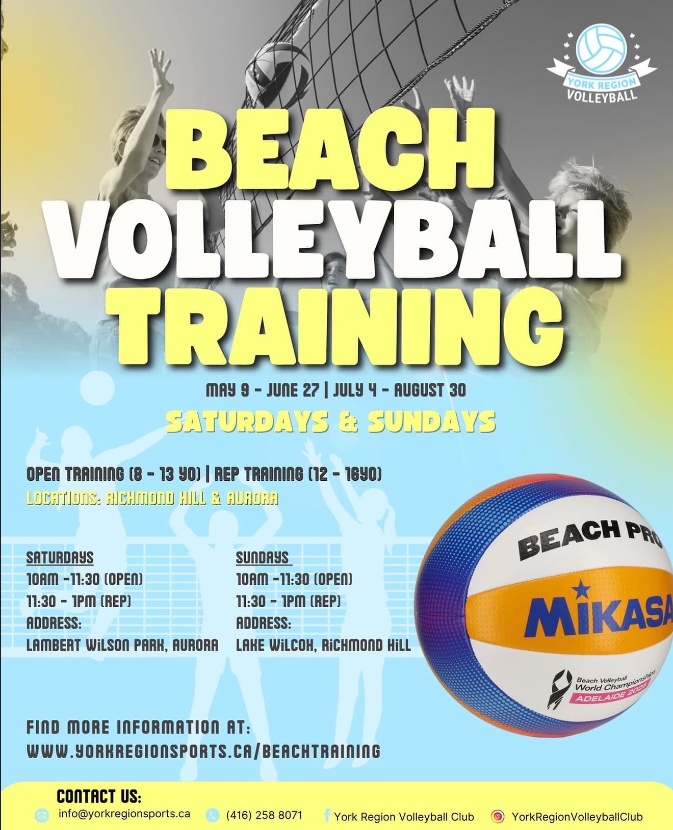 Beach Volleyball Training - Open & Rep (Sat & Sun) flyer