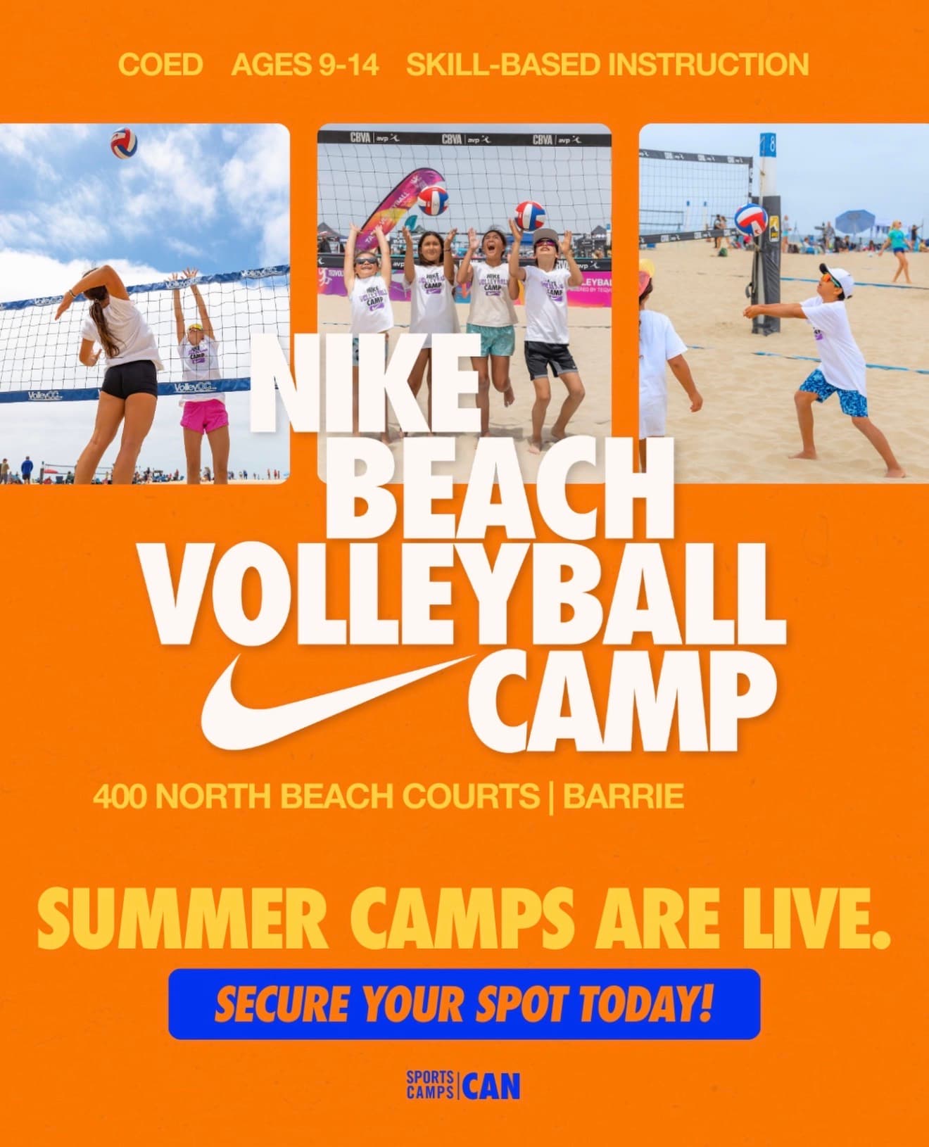 Nike Beach Volleyball Camp (Ages 9-14) flyer