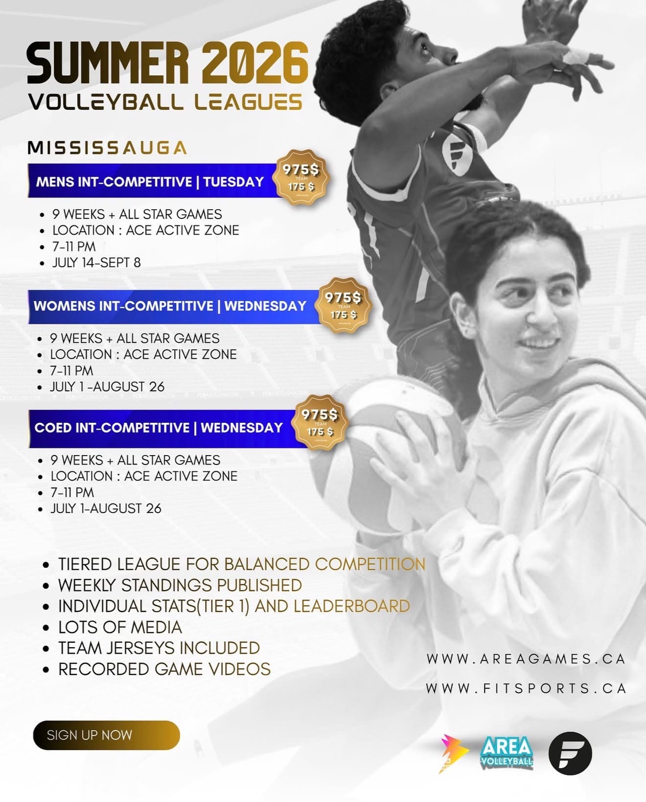 Mens Int-Competitive League (Tuesday) flyer