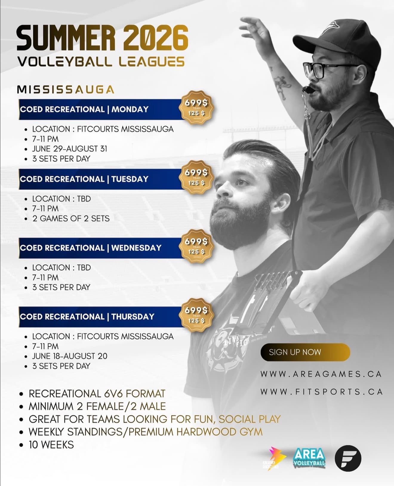 Coed Recreational League (Thursday) flyer