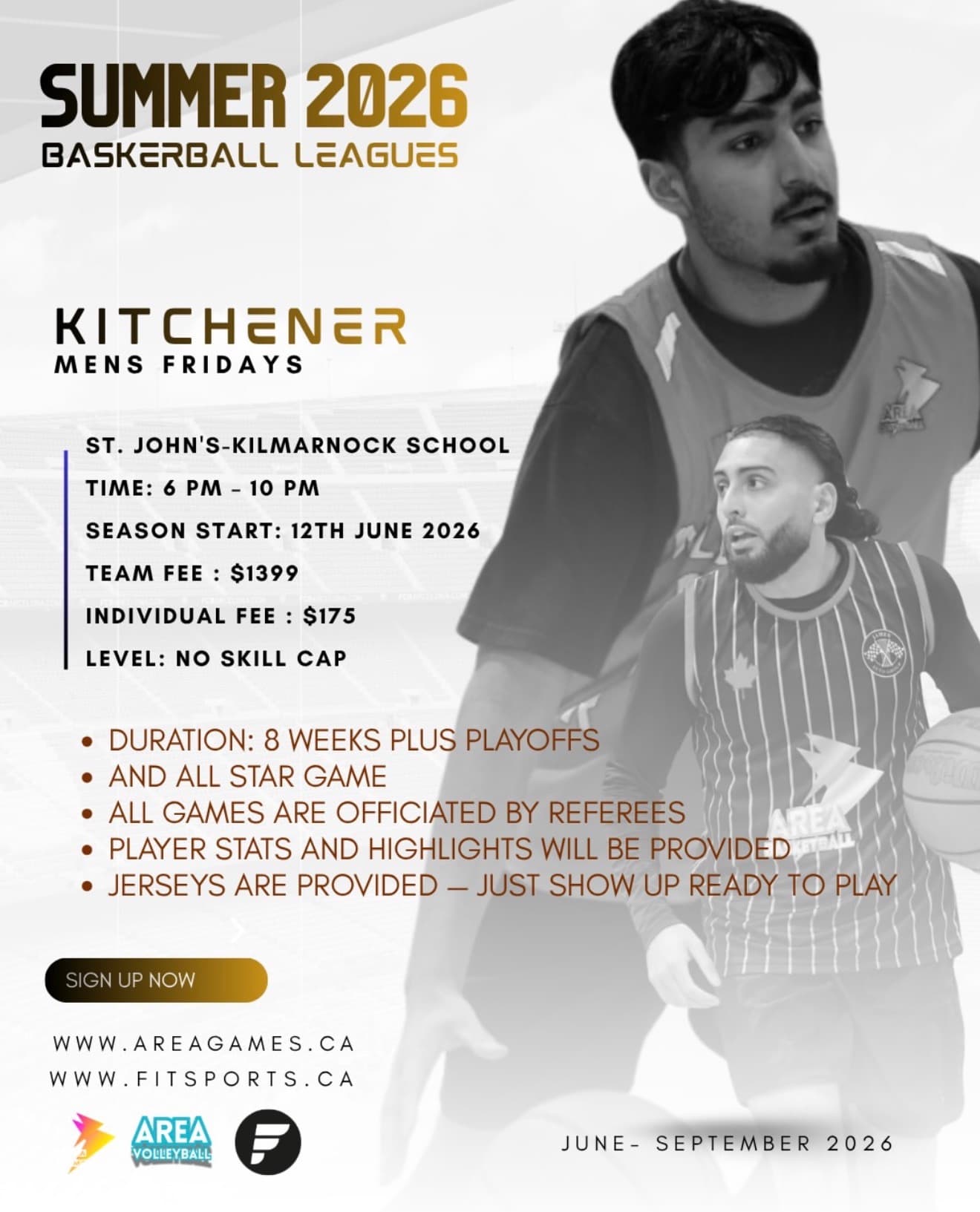 Mens Friday Basketball League - Kitchener flyer