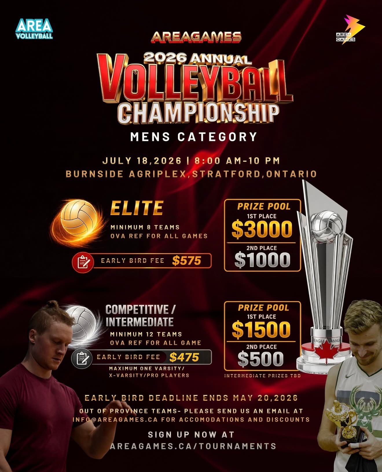 2026 Annual Volleyball Championship - Mens flyer