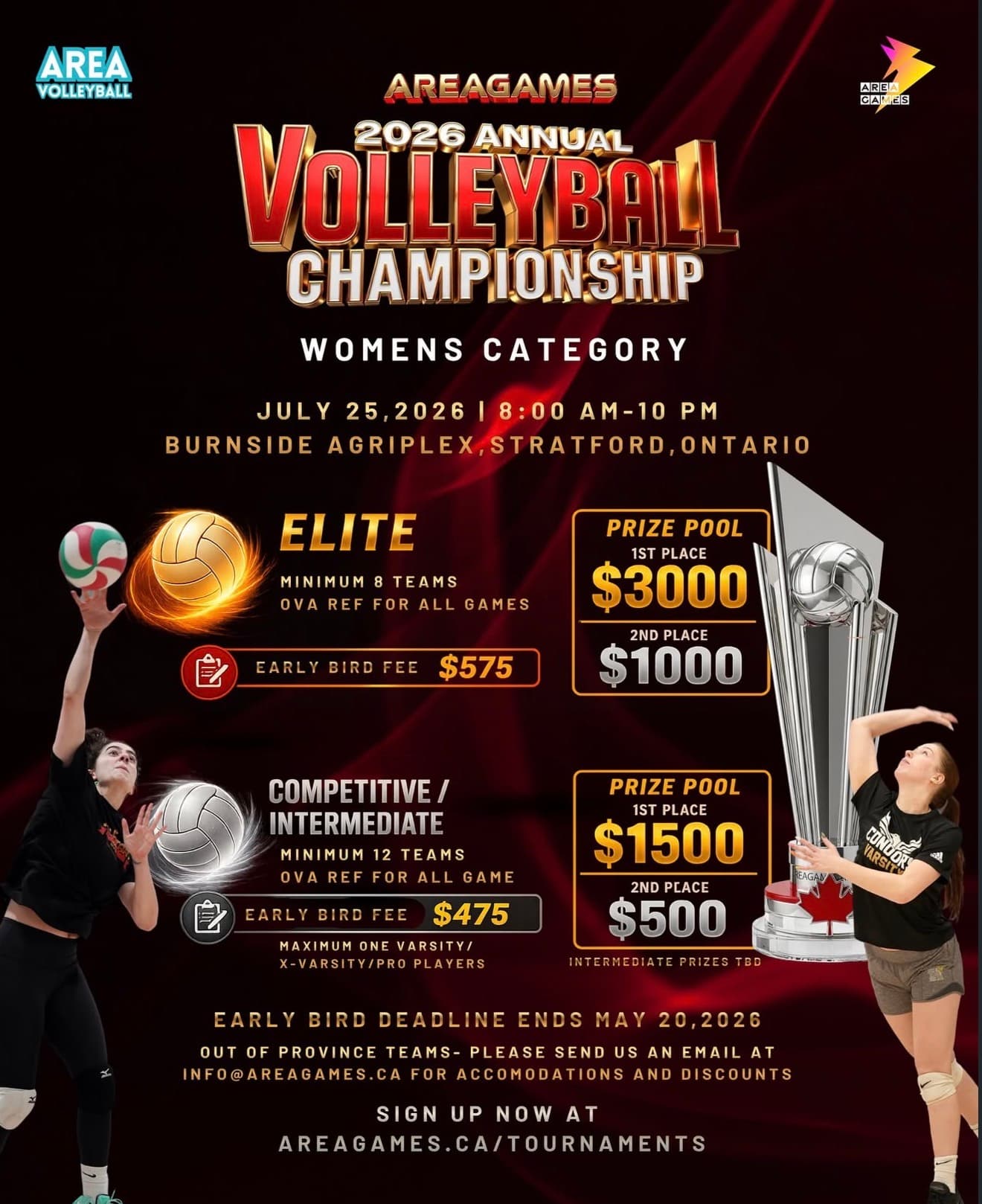 2026 Annual Volleyball Championship - Womens flyer
