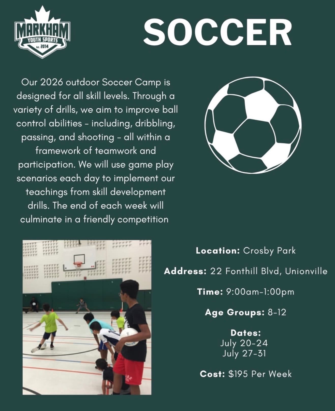 Open Soccer Summer Camp flyer