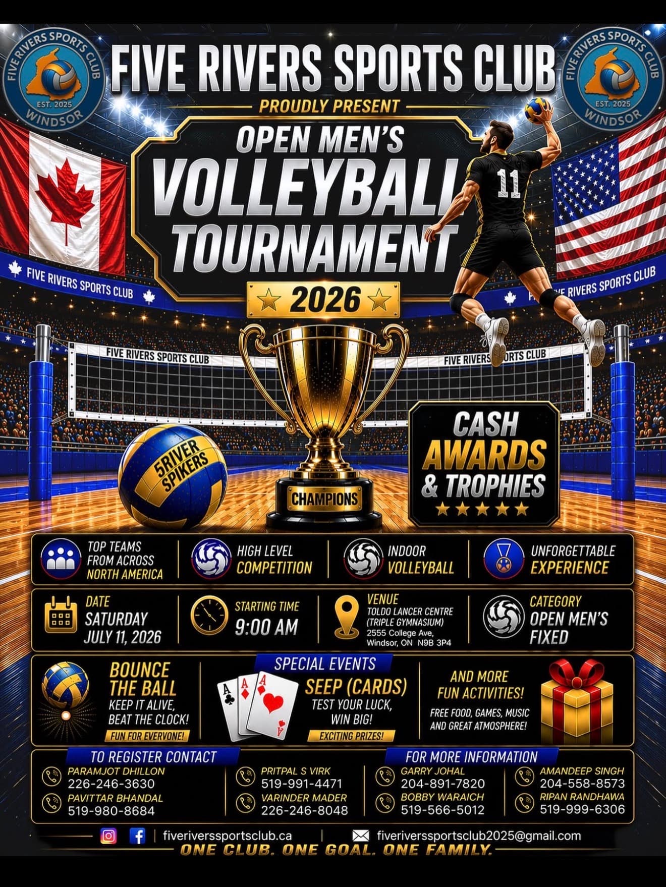 Adult Male Tournament flyer