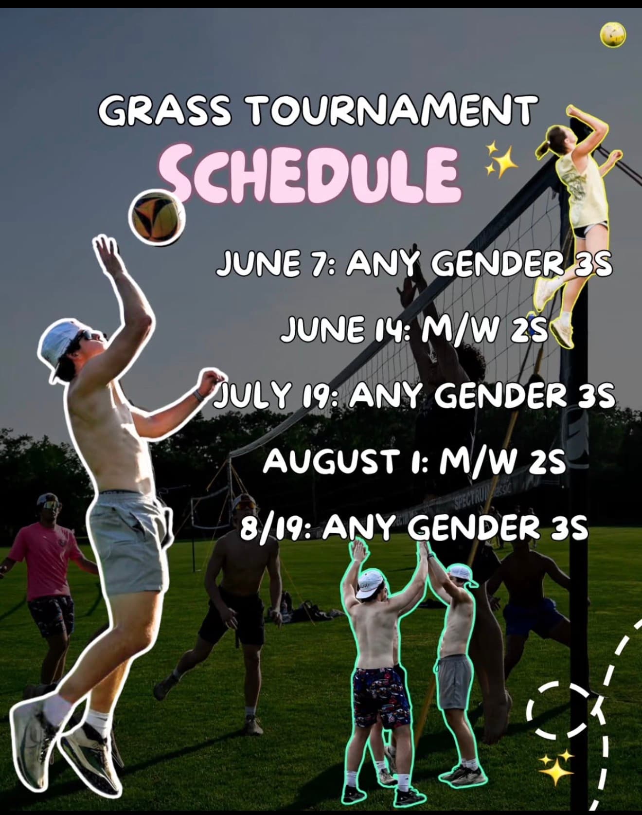 Open Grass Tournament (Any Gender 3s) - August 19 flyer