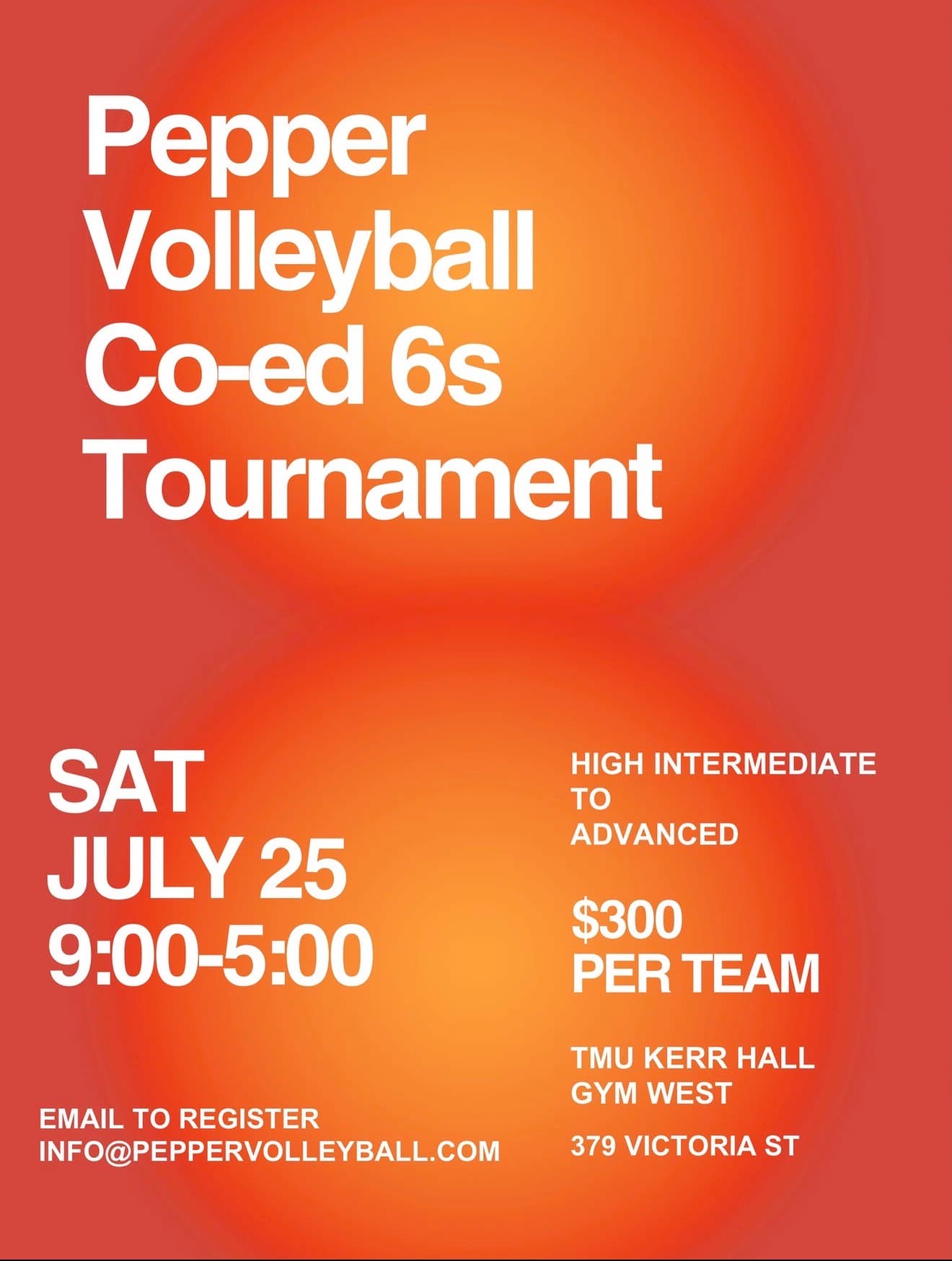 Adult Coed Tournament flyer