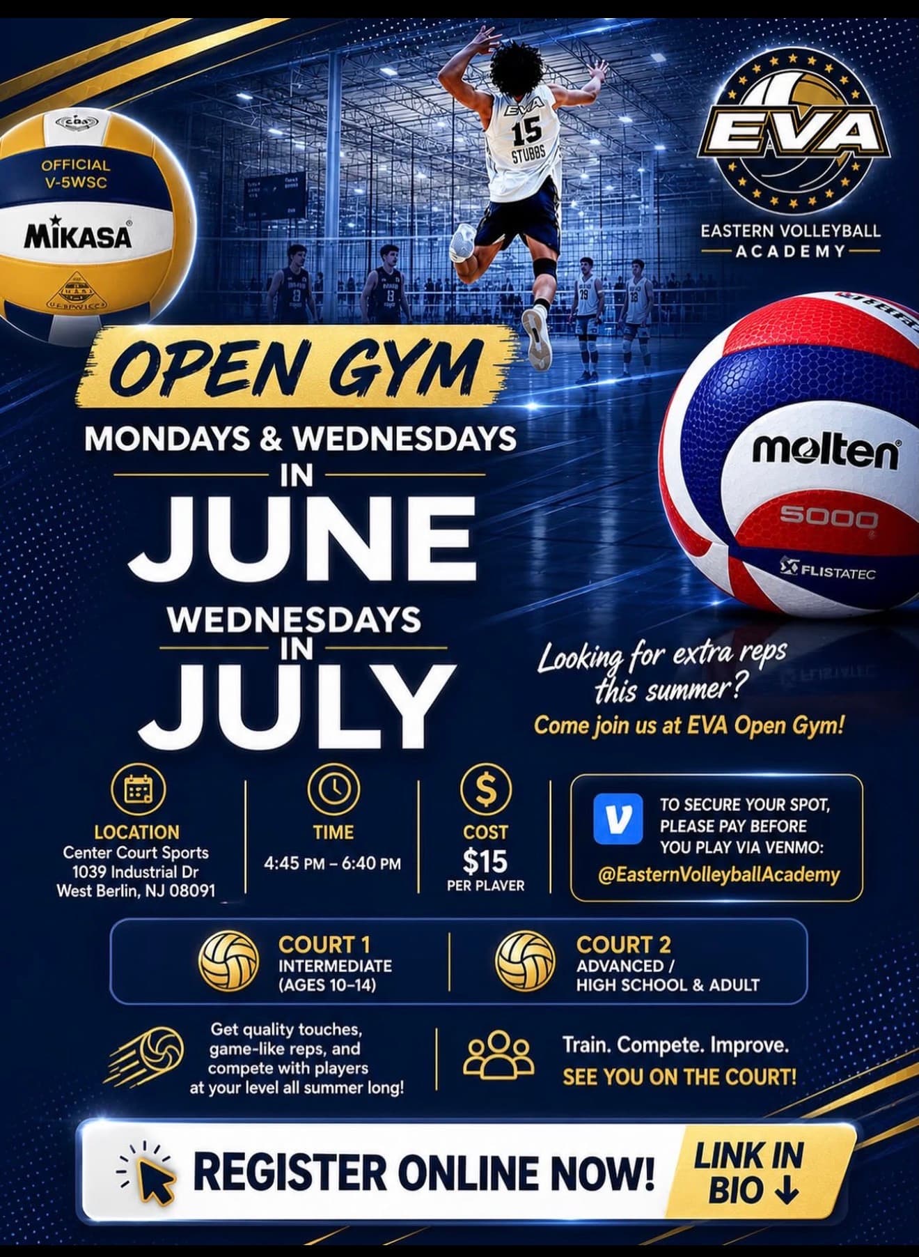 U14 Open Open Gym flyer