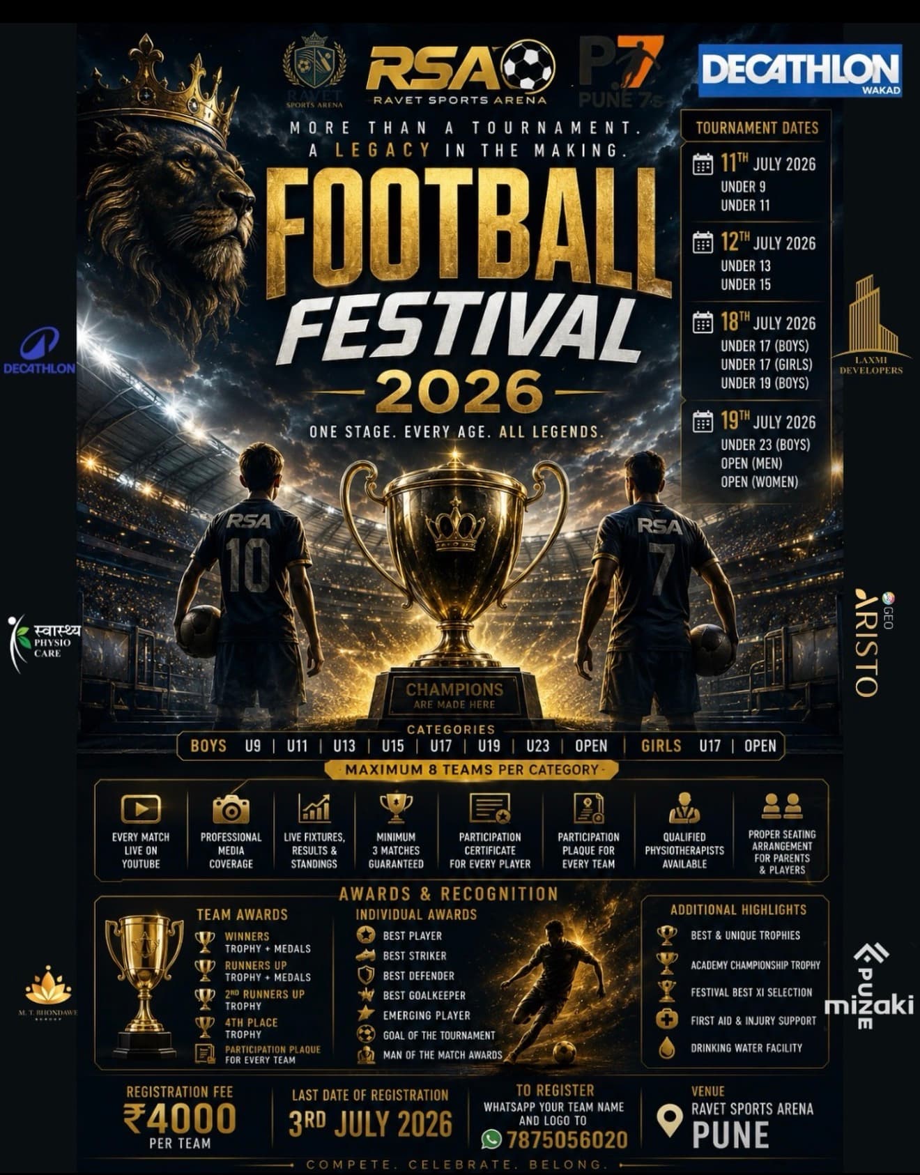 U23 Male Tournament flyer