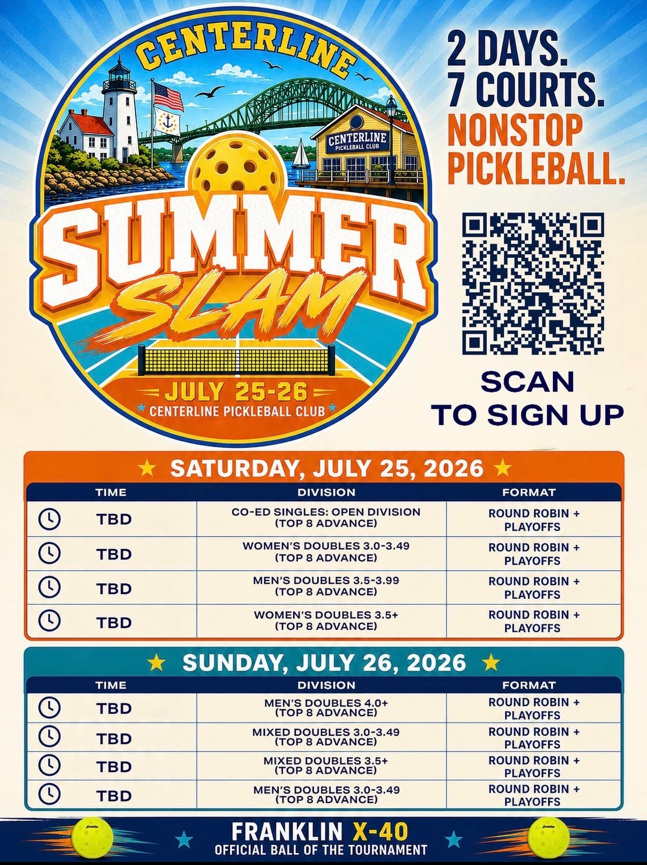 Open Men's Tournament flyer