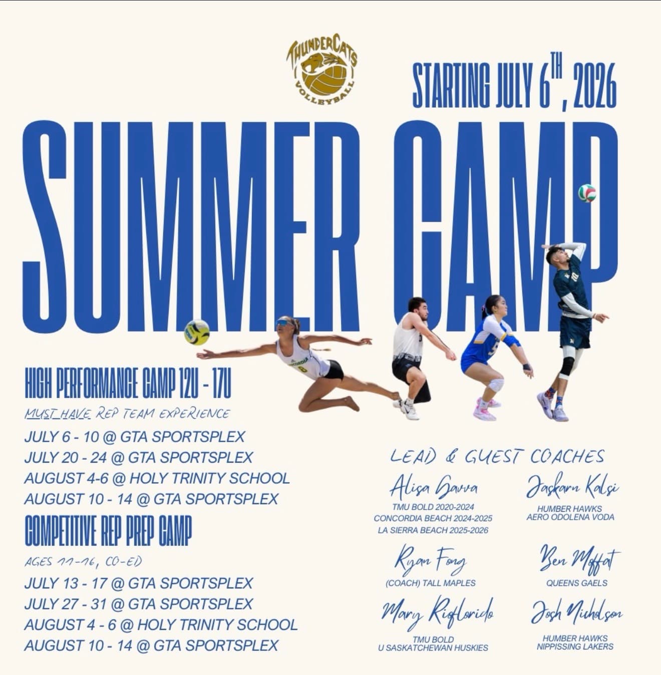 Thundercats High Performance Summer Camp (12U-17U) flyer